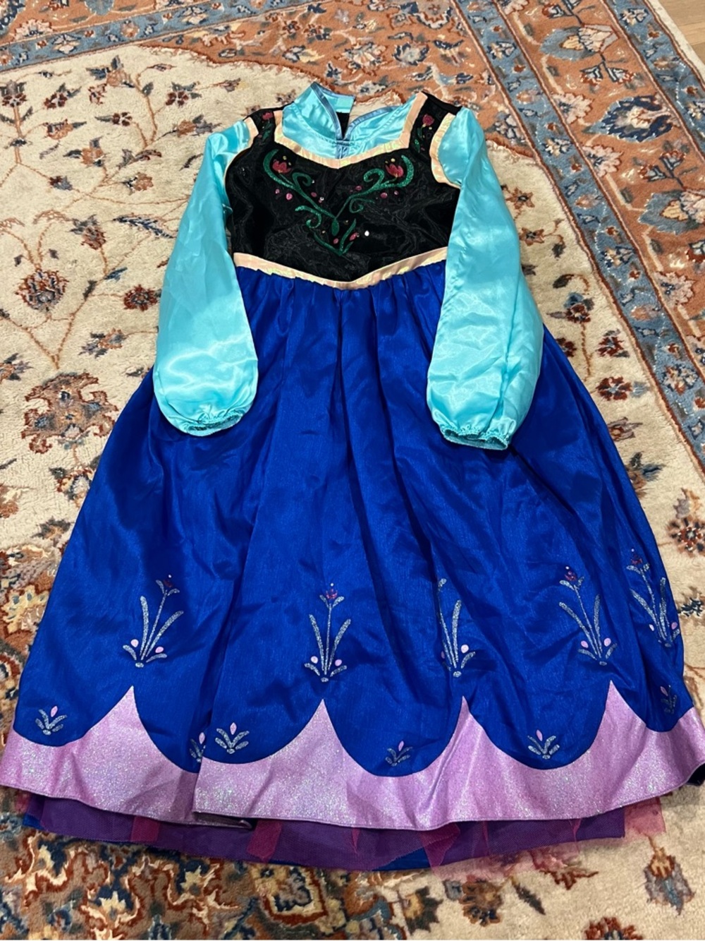 Disney’s Frozen Ana Blue and Teal Princess Dress Costume